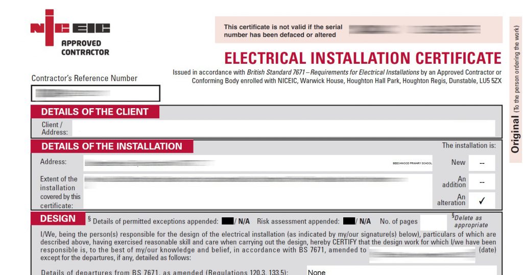 electrical certificate electrical certificate